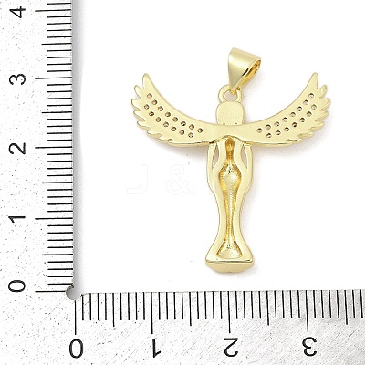 Brass Micro Pave Cubic Zirconia Pendants KK-D317-093G-01-1