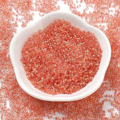 Transparent Inside Colours Glass Seed Beads SEED-H003-04G-1