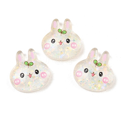 Printed Translucent Epoxy Resin Cabochons RESI-XCP0002-63A-1