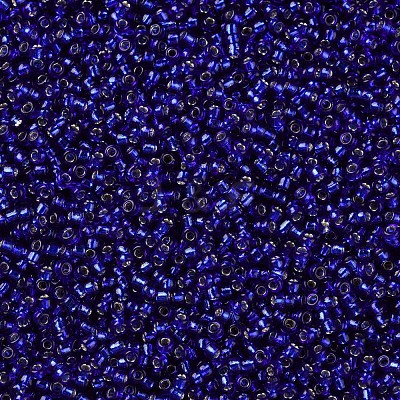 Midnight Blue 11/0 Grade A Round Transparent Glass Seed Beads X-SEED-Q007-F44-1