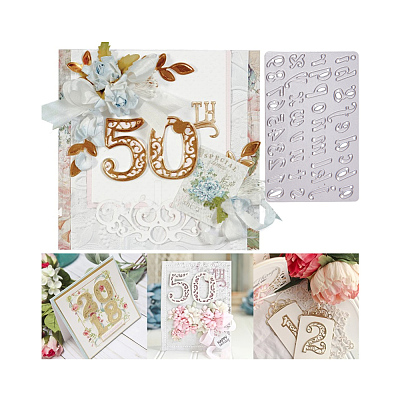 Letter and Number Frame Metal Cutting Dies Stencils DIY-PH0019-28-1