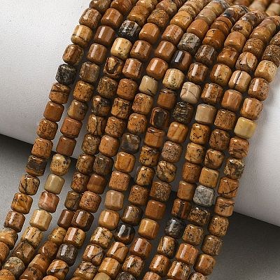 Natural Picture Jasper Beads Strands GG-CBAC70A-A04-1