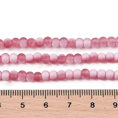 Frosted Crackle Glass Beads Strands GLAA-U001-4mm-M13-1