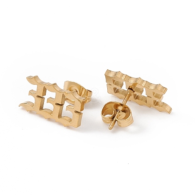 Number Earrings EJEW-F286-01G-G-1