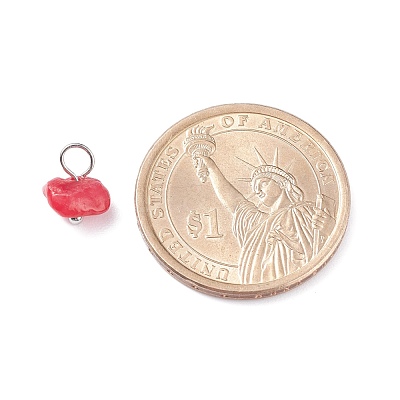 Natural Chip Dyed Shell Charms PALLOY-JF01338-03-1