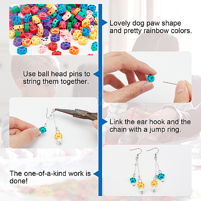 Handmade Polymer Clay Beads Strands CLAY-AR0001-02-1