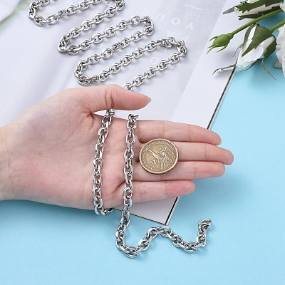Tarnish Resistant 304 Stainless Steel Cable Chains CHS-P007-27P-05-1