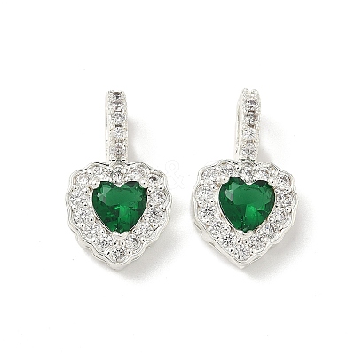 Brass Micro Pave Cubic Zirconia Pendants KK-Z139-05S-1