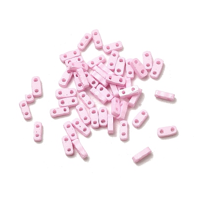 2-Hole Baking Paint Glass Seed Beads SEED-S023-17A-08-1