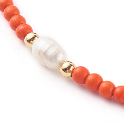 Natural Shell Initial Pendant Necklaces NJEW-JN03405-1