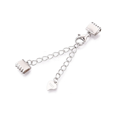 Anti-Tarnish 925 Sterling Silver Chain Extenders STER-N016-04P-1