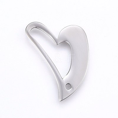 Tarnish Resistant 304 Stainless Steel Open Heart Pendants STAS-I094-17P-1