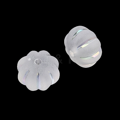 Frosted Transparent Acrylic Beads OACR-P029-03B-06-1