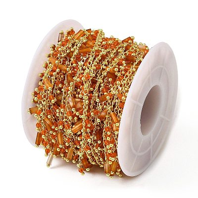 Handmade Brass Column Link Chains CHC-L053-12G-04-1