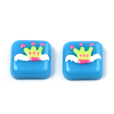 Opaque Resin Enamel Cabochons CRES-N031-032-1