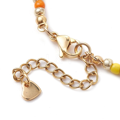 Natural Pearl & Seed Beaded Necklace NJEW-JN04649-01-1