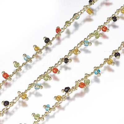 Handmade Seed Beaded Chains CHC-N016-06I-1