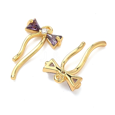 Brass Micro Pave Cubic Zirconia Pendants KK-A281-10G-01-1