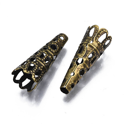 Iron Filigree Bead Cones E057Y-NFAB-1
