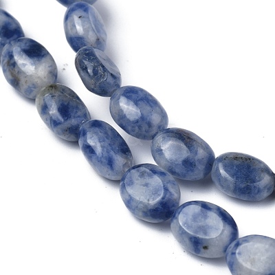 Natural Blue Spot Jasper Bead Strands G-Z006-A01-1