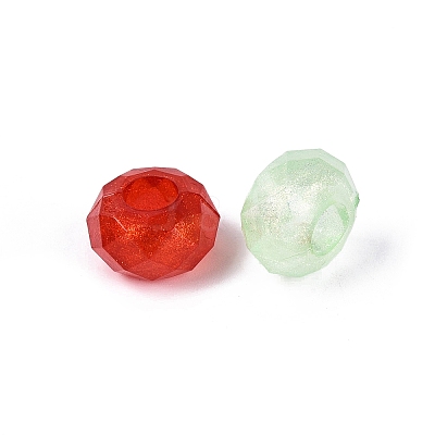 Transparent Acrylic European Beads OACR-Q200-14-1