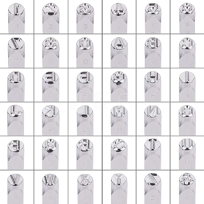 Iron Metal Stamps Set AJEW-BC0005-92-1