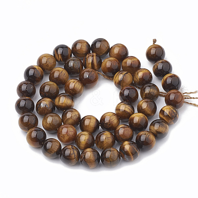 Natural Tiger Eye Beads Strands X-G-S333-6mm-001-1