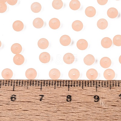 FGB Frosted Transparent Glass Seed Beads SEED-N013-02A-04-1