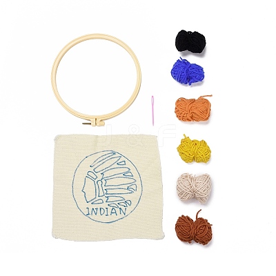 Indian Punch Embroidery Supplies Kit LS-DIY-H155-04-1