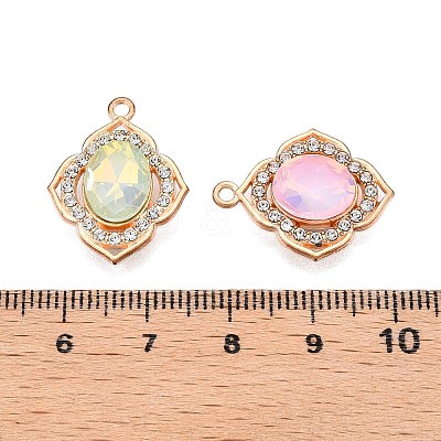 Alloy Glass Pendants X-PALLOY-N176-62KCG-1