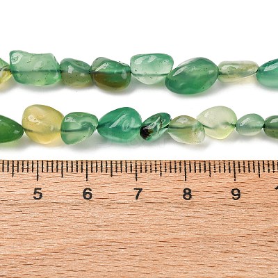Natural Green Onyx Agate Beads Strands G-K395-A08-01-1