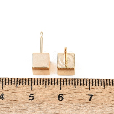 Brass Stud Earrings for Women EJEW-G441-05C-G-1
