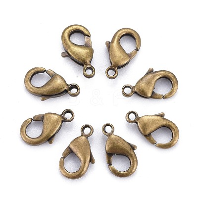 Brass Lobster Claw Clasps X-KK-901-AB-NF-1