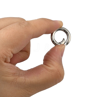 Tarnish Resistant Ring Smooth 304 Stainless Steel Spring Gate Rings STAS-E073-06-A-1
