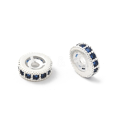 Brass Micro Pave Cubic Zirconia Beads KK-R216-10B-S01-1