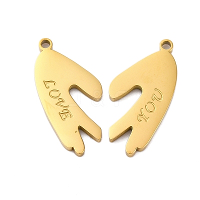 304 Stainless Steel Split Pendants LS-STAS-H235-03A-G-1