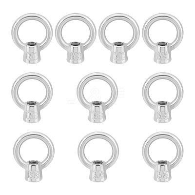 10Pcs 304 Stainless Steel Lifting Eye Nuts FIND-UN0001-75B-1