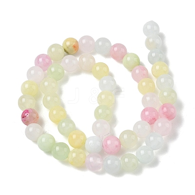 Natural Colorful Green Jade Beads Strands G-G757-01-10mm-1