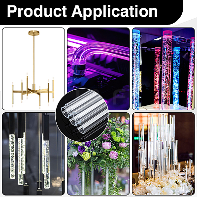 Acrylic Round Tube LS-DIY-WH0899-672B-1
