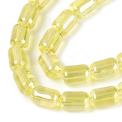 Electroplate Transparent Glass Beads Strands EGLA-Q132-03A-A02-1