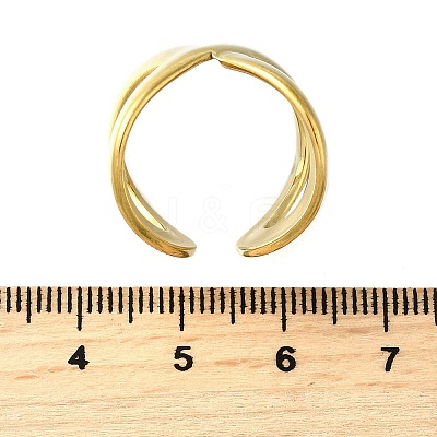 304 Stainless Steel Adjustable Cuff Rings for Women LS-RJEW-B123-01G-02-1