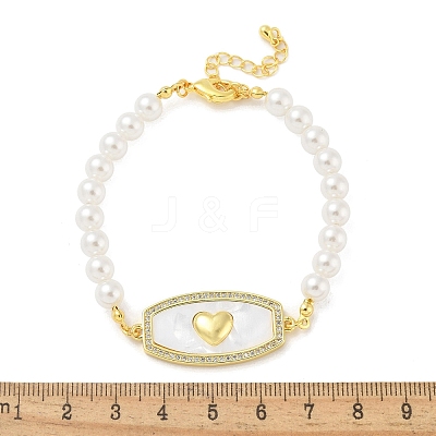 Brass Micro Pave Clear Cubic Zirconia Bracelets LS-BJEW-S158-04G-1