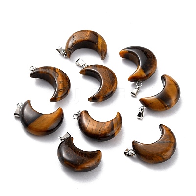 Natural Tiger Eye Pendants G-Z022-02E-1