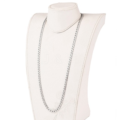 Non-Tarnish Men's 304 Stainless Steel Cuban Link Chain Necklaces NJEW-JN03170-02-1