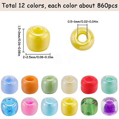 156g 12 Style Glass Seed Beads SEED-SC0001-32A-05-1