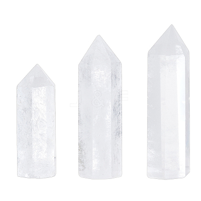3Pcs 3 Style Point Tower Natural Quartz Crystal Home Display Decoration DJEW-BC0001-22A-1