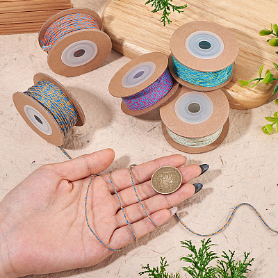 5 Rolls 5 Colors 20M 18-Ply Cotton Twisted Cord OCOR-TA0003-64A-1