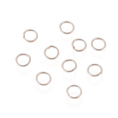 304 Stainless Steel Open Jump Rings X-STAS-O098-01RG-03-1