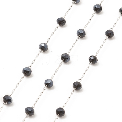 Glass Round Beaded Chains CHS-B003-04E-1
