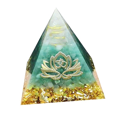 Natural Green Aventurine Orgonite Pyramids PW-WG91989-01-1